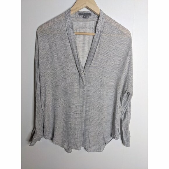 Vince | Silk Half Placket Blouse - Picture 1 of 10